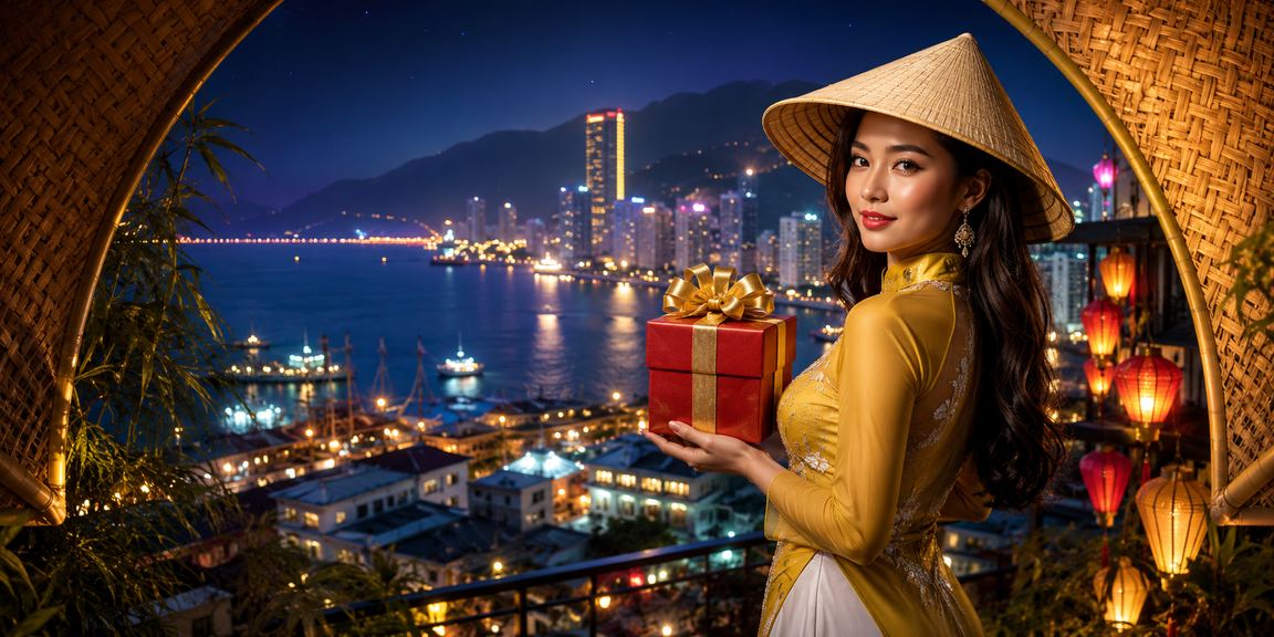Không khí cá cược sôi động tại Nha Trang với nón lá và phong cách Việt